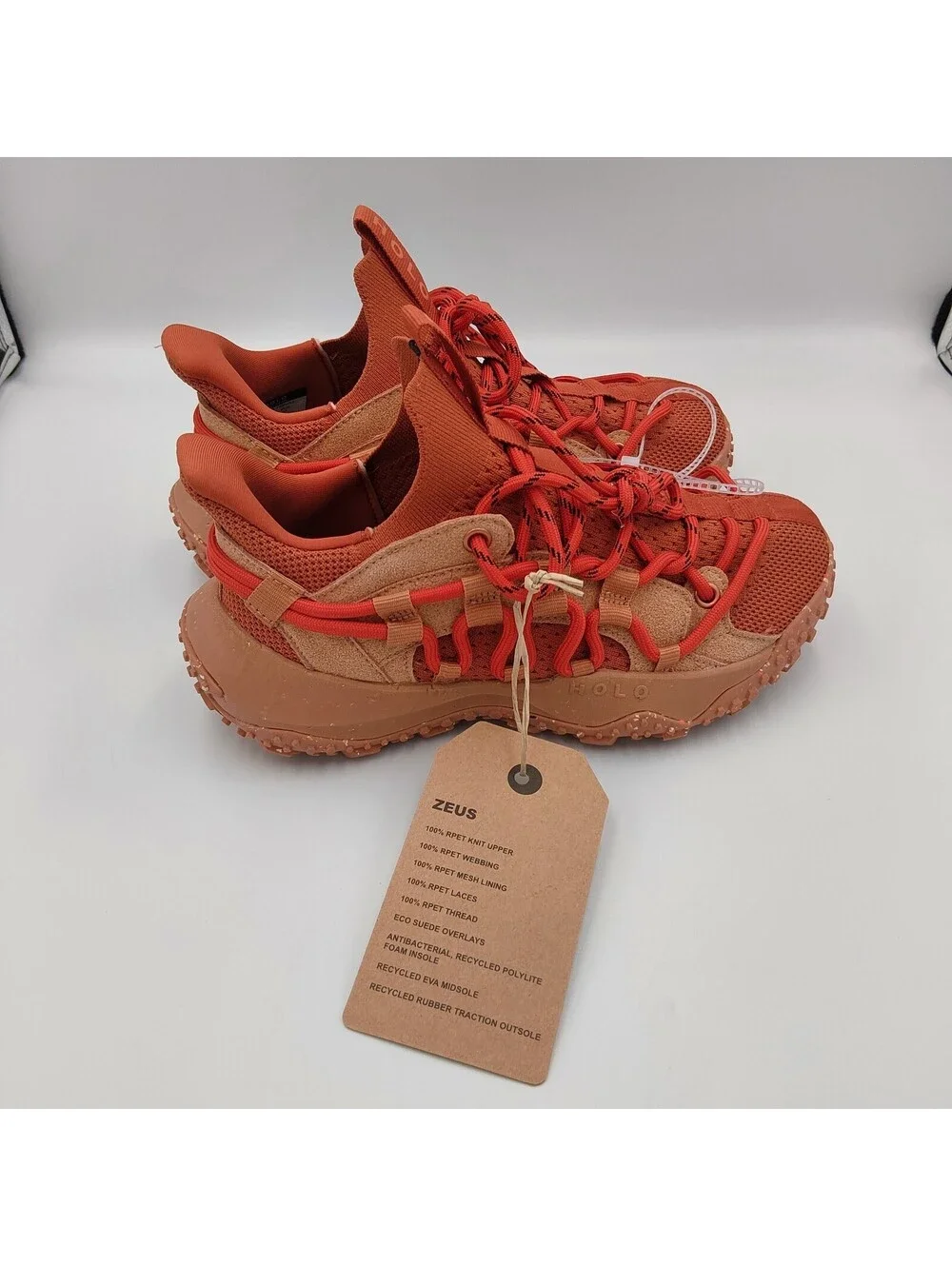 HOLO Footwear Women Zeus Terracotta Trail, Hiking Sneakers, Size 16, NWT, No Box